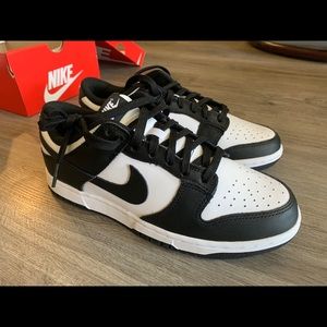 NIKE DUNK LOW BLACK WHITE SHOES